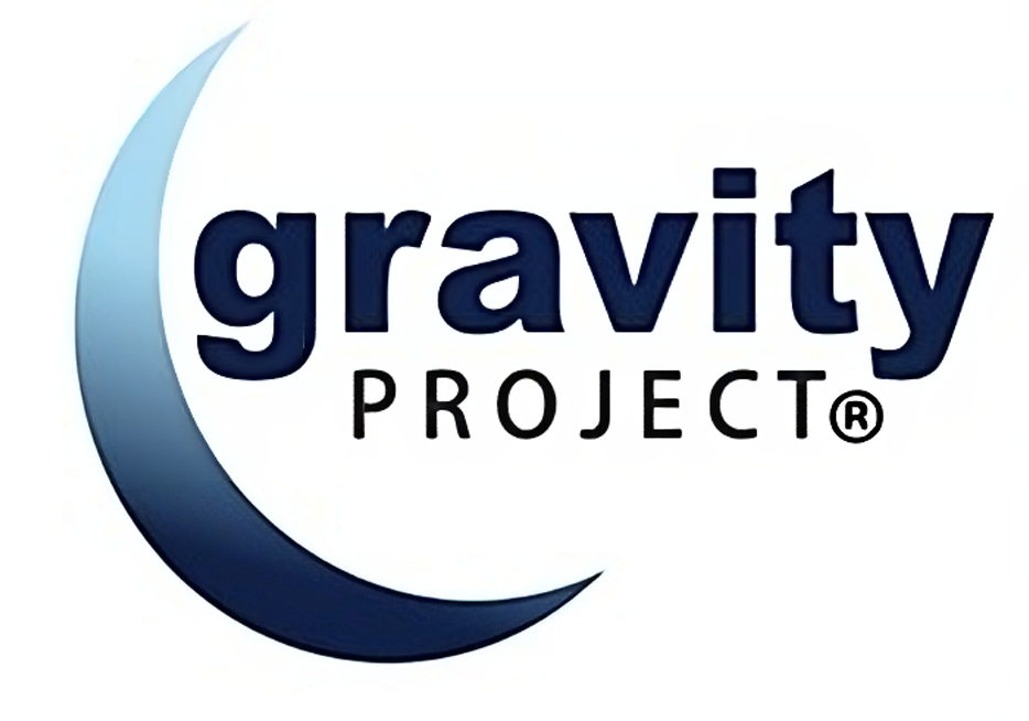 Gravity Project Logo with a circle R symbol